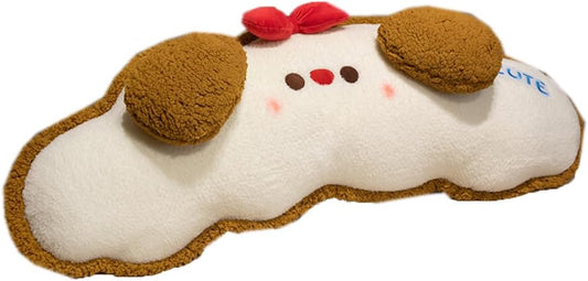 Cute Cartoon Plush Pillows Sofa Back Reading Rest Pillows Soft Bed Sleeping Head Neck Cushion Long Body Hugging Pillow (Brown, 90cm/35.43")