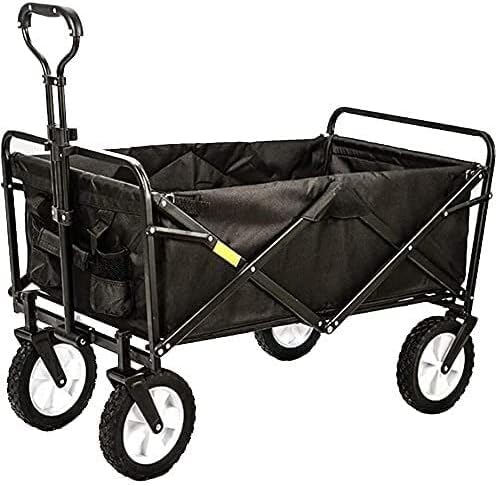 Heavy Duty Camping Trolley Outdoor Folding Utility Wagon Folding Wagon Cart Garden Cart with Universal Wheels Adjustable Handle Load-Bearing 100kg / 220lbs (Color : Style 3)