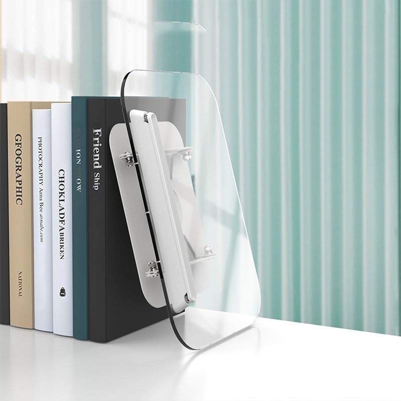 Acrylic Up Down 360 Degrees Transparent Book Stand Desktop Tablet Student Reading(Style1)