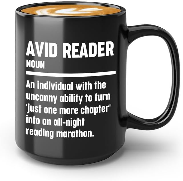 Book Lover Coffee Mug 15oz Black - Reading Marathon - Book Lover Gifts For Women Book Club Book Lovers Gifts Bookworm Book Reader Gifts