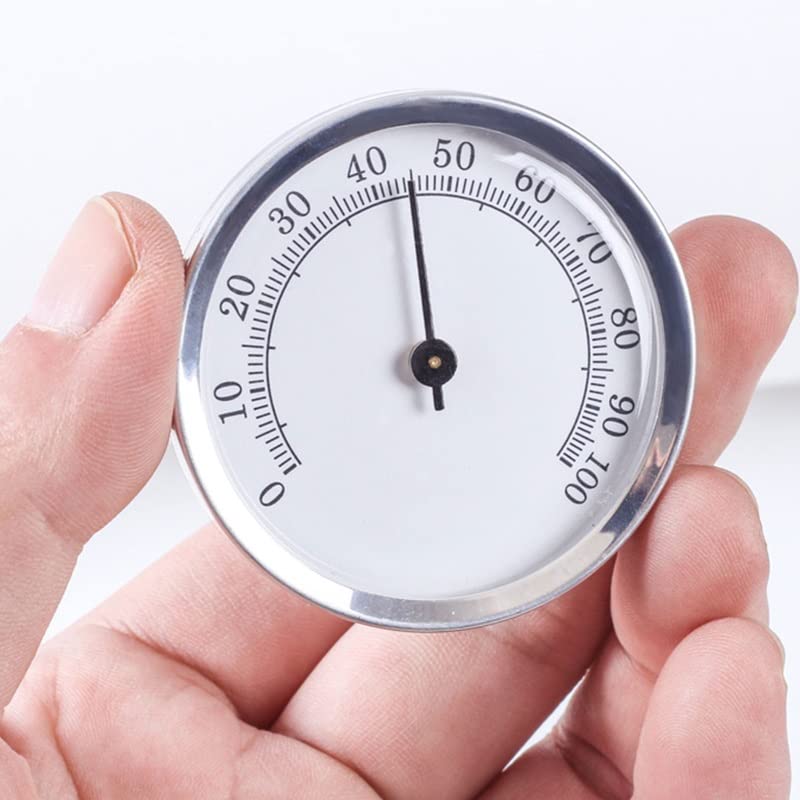 Hygrometer Round Analog for Cigar Humidor, Accurate Reliable for CASE Small Hygrom