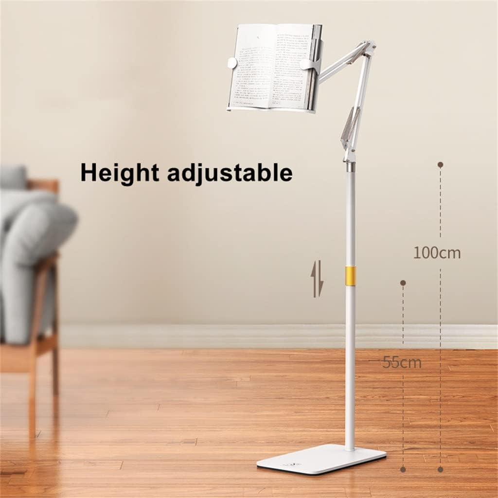 Height Adjustable Reading Book Floor Bracket Long Arm Table Bed Stand Multi Angle Rotation Holder