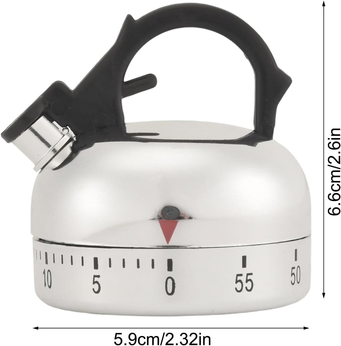Kitchen Timers for Cooking,Tea Pot Design 60 Minutes Countdown Gadget - Manual Countdown Timer | for Home Kitchen Desk Classroom Cooking Fitness Baking Exercise Training Reading