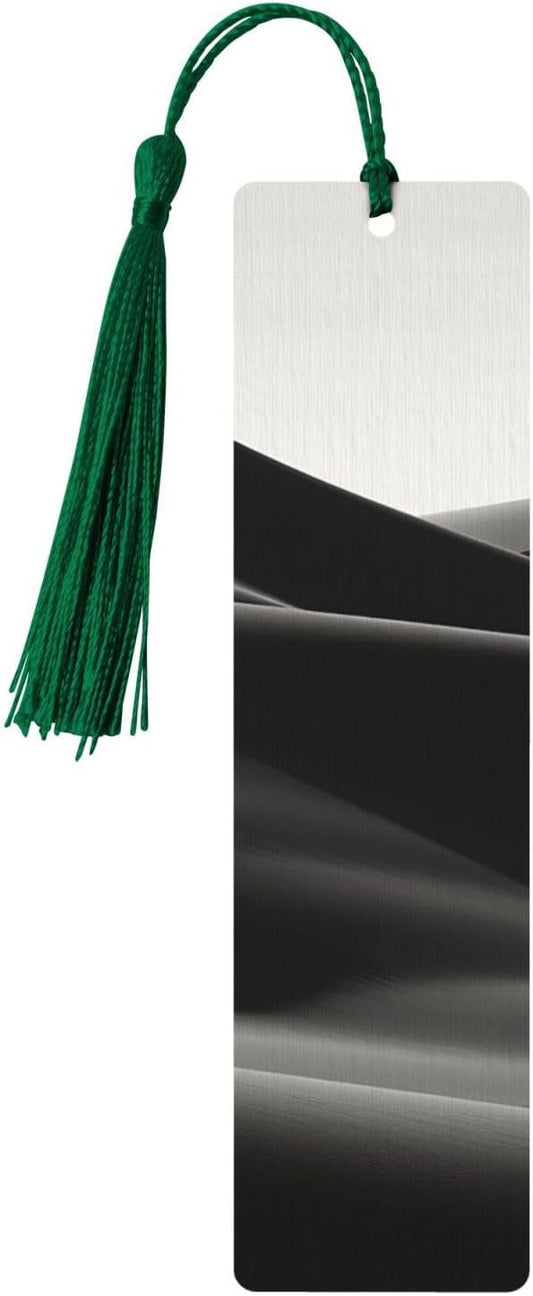 Sand Black Bookmarks Gifts for Women Men, Wooden Bookmarks for Book Lovers, Vintage Book Marks Ornaments with Tassel, Unique Personalized Reading Page Markers Dark Green