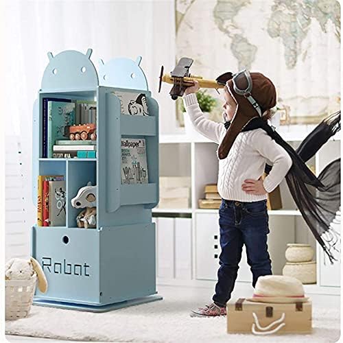 360° Rotating Floor-Standing CD/DVD Rack & Children's Bookcase - Green Storage Display Rack for Home Office, Living Room & Study, 46x52x115cm, Perfect for Magazines & Picture Books