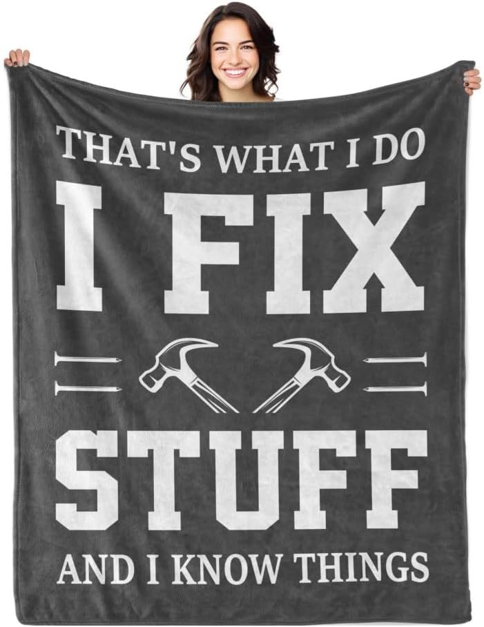 Blanket 60" X 80" for Men - Birthday, Anniversary, Dad Gifts - Unique Throw for Him/Husband/Grandpa - Gag Gift Ideas