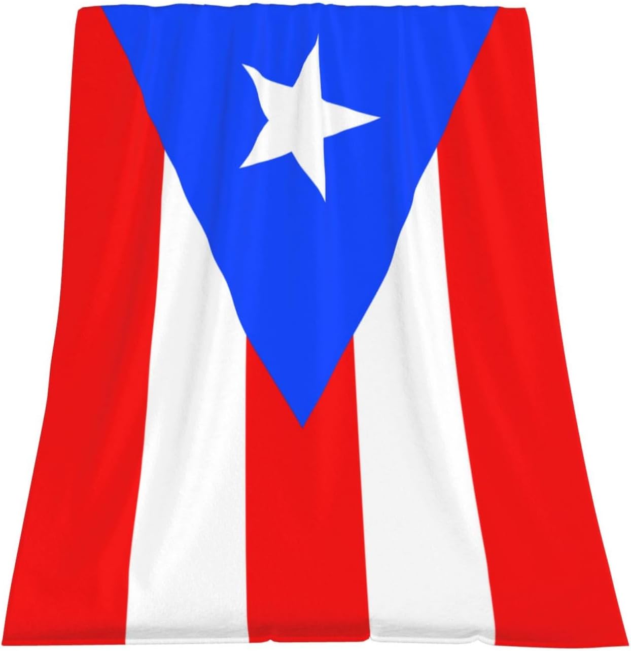 Puerto Rico Flag Throw Blanket Lightweight Bed Throws Flannel Blanket for Sofa Couch Bed Home Decor Gift, Super Cozy and Comfy 60"X50"