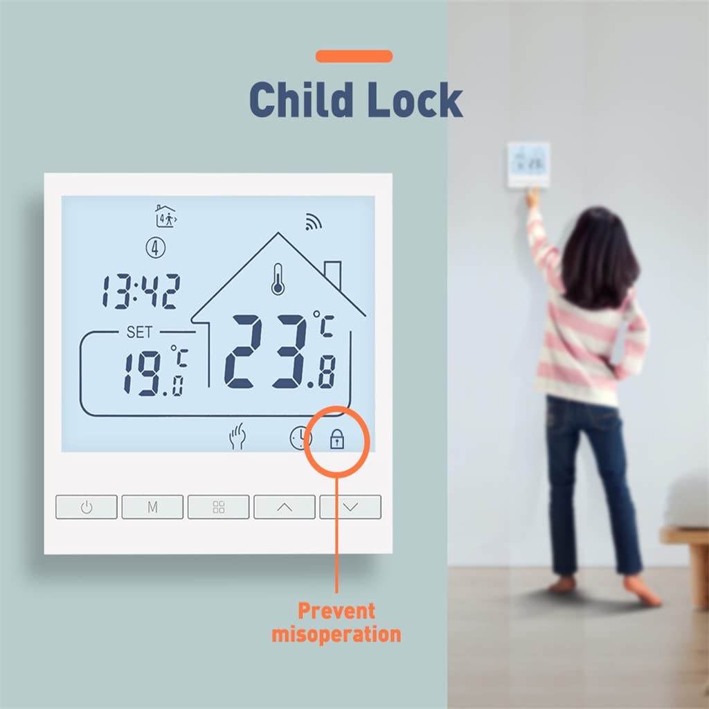 Tuya Smart Home Floor Thermostat Control Warm Underfloor Heating Temperature Regulator 220V