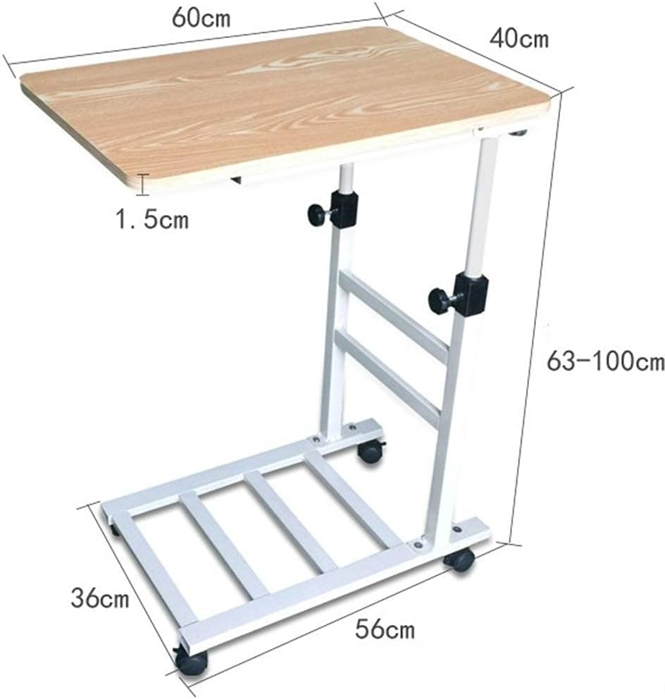 Computer Desk - Portable Laptop Table, Height & Angle Adjustable, Standing, Notebook Stand Reading Holder for Couch Floor(Desktop Long 75cm Wide 40cm)