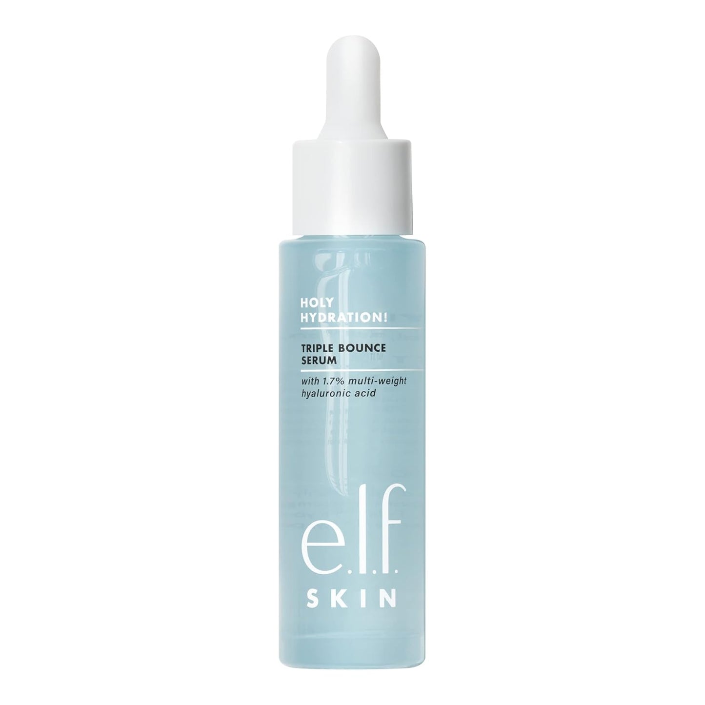 e.l.f. SKIN Holy Hydration! Triple Bounce Serum, 1.7% Hyaluronic Acid Serum For Plump, Bouncy Skin, Moisturizing & Hydrating, Vegan & Cruelty-Free