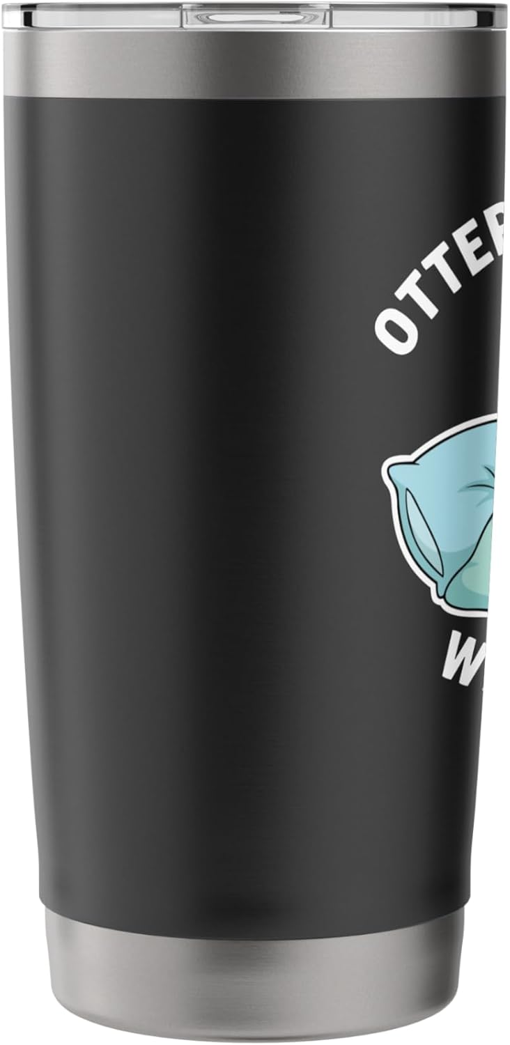 Cozy Otter Reading Book Otterly Obsessed with Books & Puns Stainless Steel Insulated Tumbler