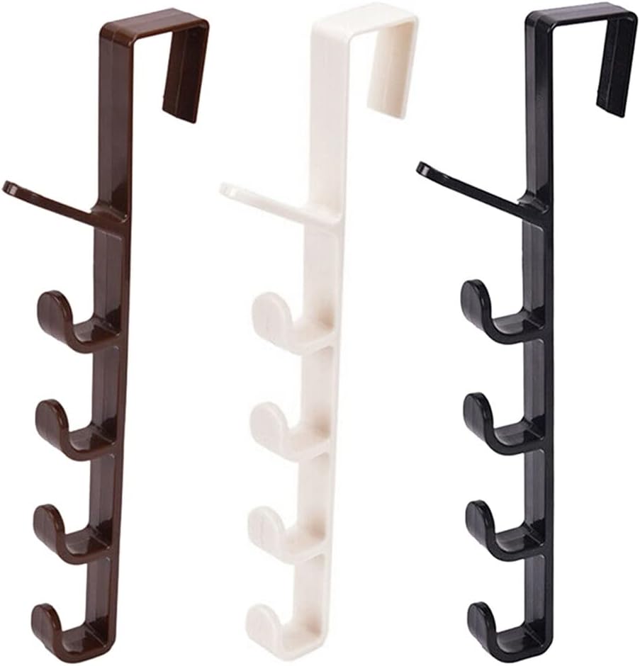 Multi-purpose Five-segment Hooks Storage Household Hook Rack Organizer Clothes Coat Hat Bag Hanger Holder(Onecolor)