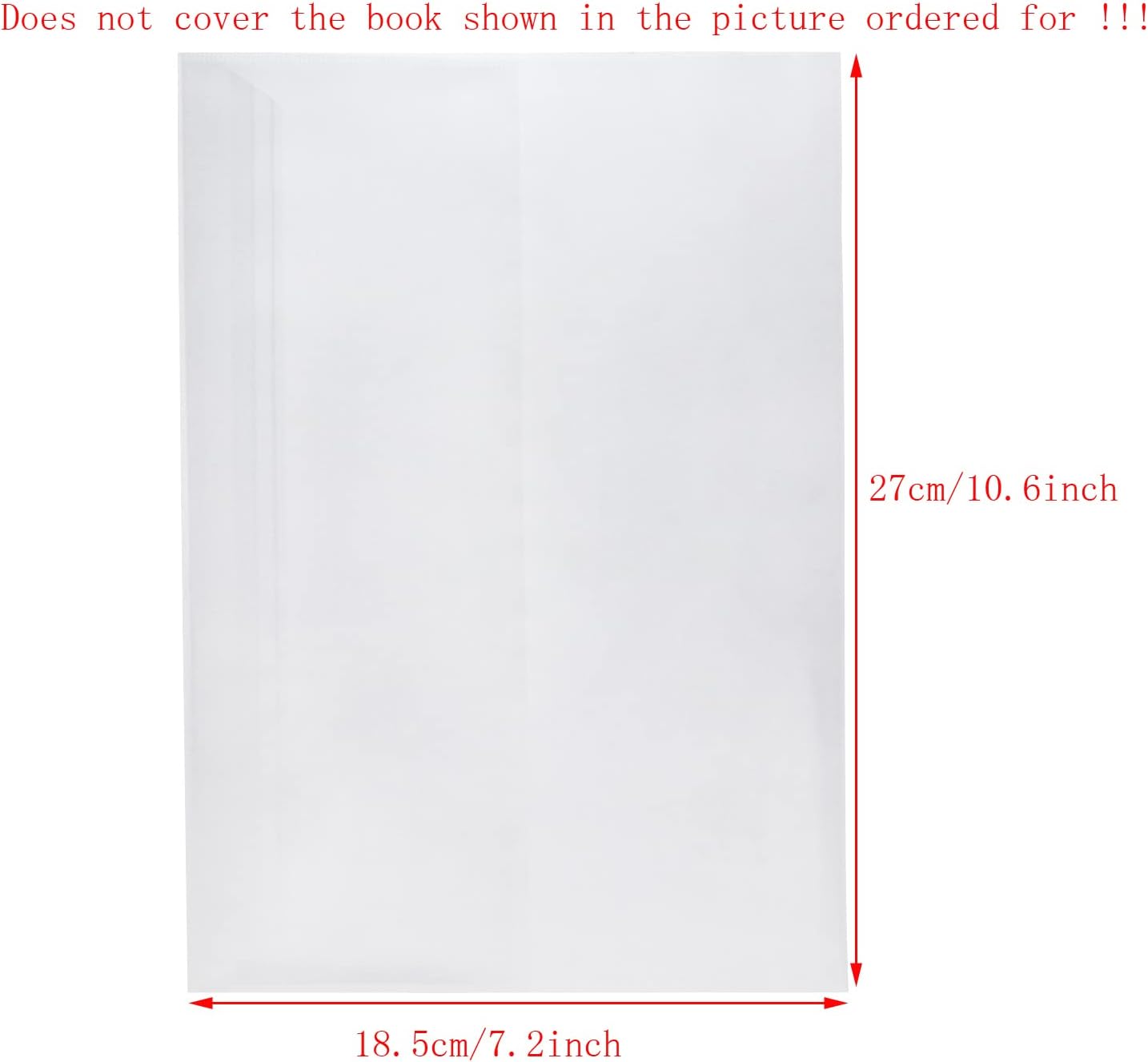 ONLYKXY 10pcs Clear Exercise Book Covers for Home Office Books Waterproof Plastic Sleeves (16K)