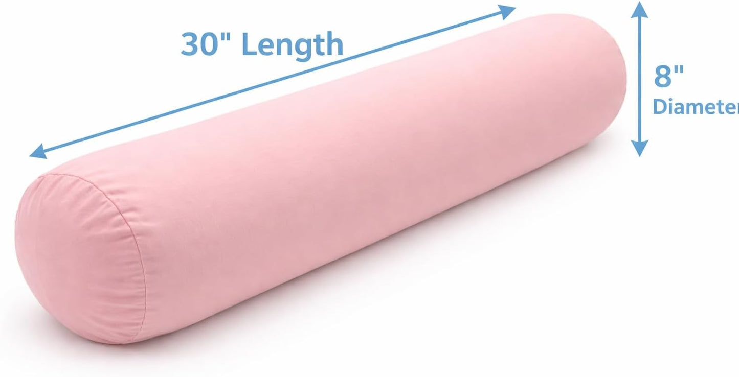 Microbead Body Pillow - Luxuriously Soft and Huggable with Removable Cover 30 X 8