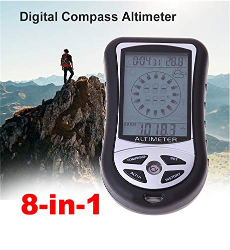 Multifunction 8 in 1 Digital LCD Altimeter Barometer Thermometer Weather Station