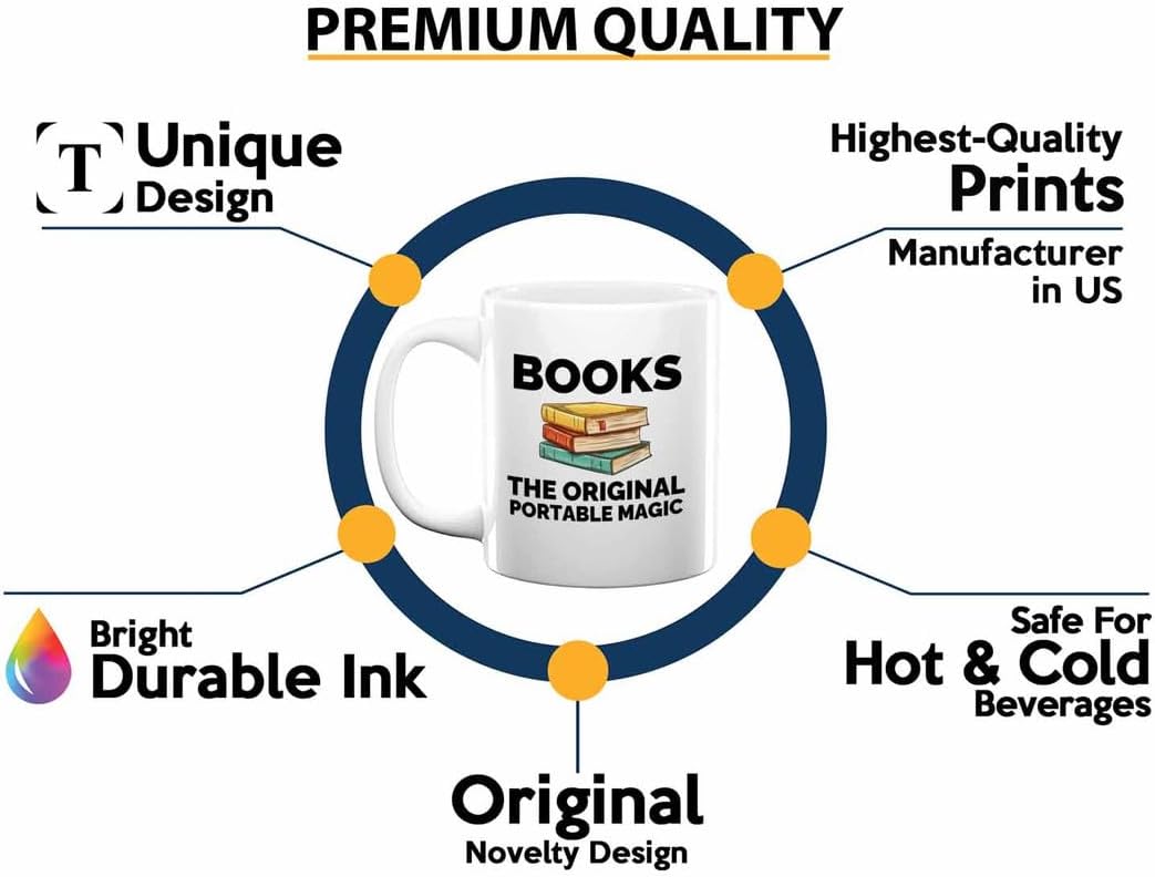 Book Lover Coffee Mug 11oz White - The original - Gift For Poets Bookish People Bibliophile Librarian Book Club Reader