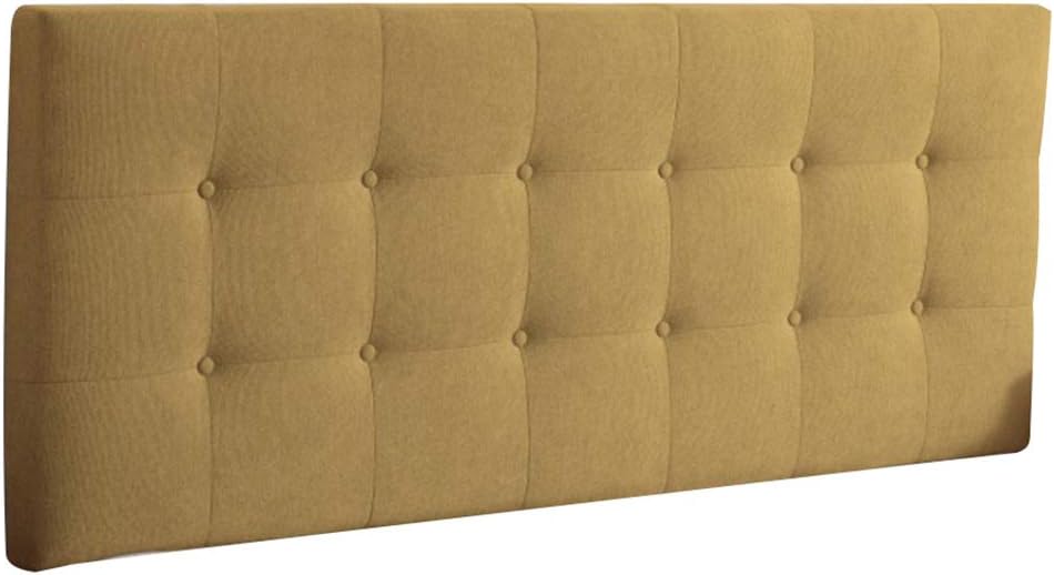 Upholstered Headboard Bed Backrest Cushion Bedside Reading Pillow Back Cushions Pads 6 Colours 8 Sizes (Colour: Gray Size : 200 x 72 x 8 cm) (Yellow 90 x 72 x 8 cm)