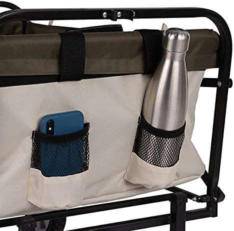 Portable Camping Cart,Camping Wagon, Folding Garden Cart, Shopping Trolley, Heavy Duty Utility Use with Side Bag and Storage Bag -