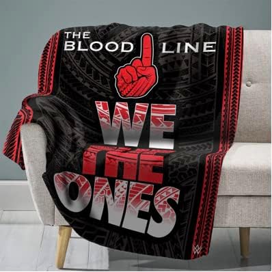 Sleep Squad Bloodline 60 x 80 Raschel Plush Blanket Wrestling Family Super-Soft Throw