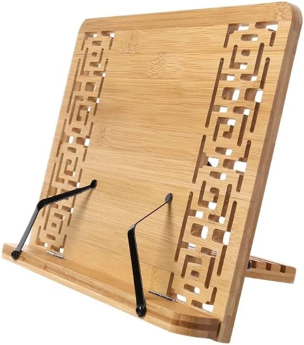 MaterialHollow Adjustable Reading Book Holder Tray Page Paper Clips Foldable Tablet Cookbook Portable Sturdy Bookstand