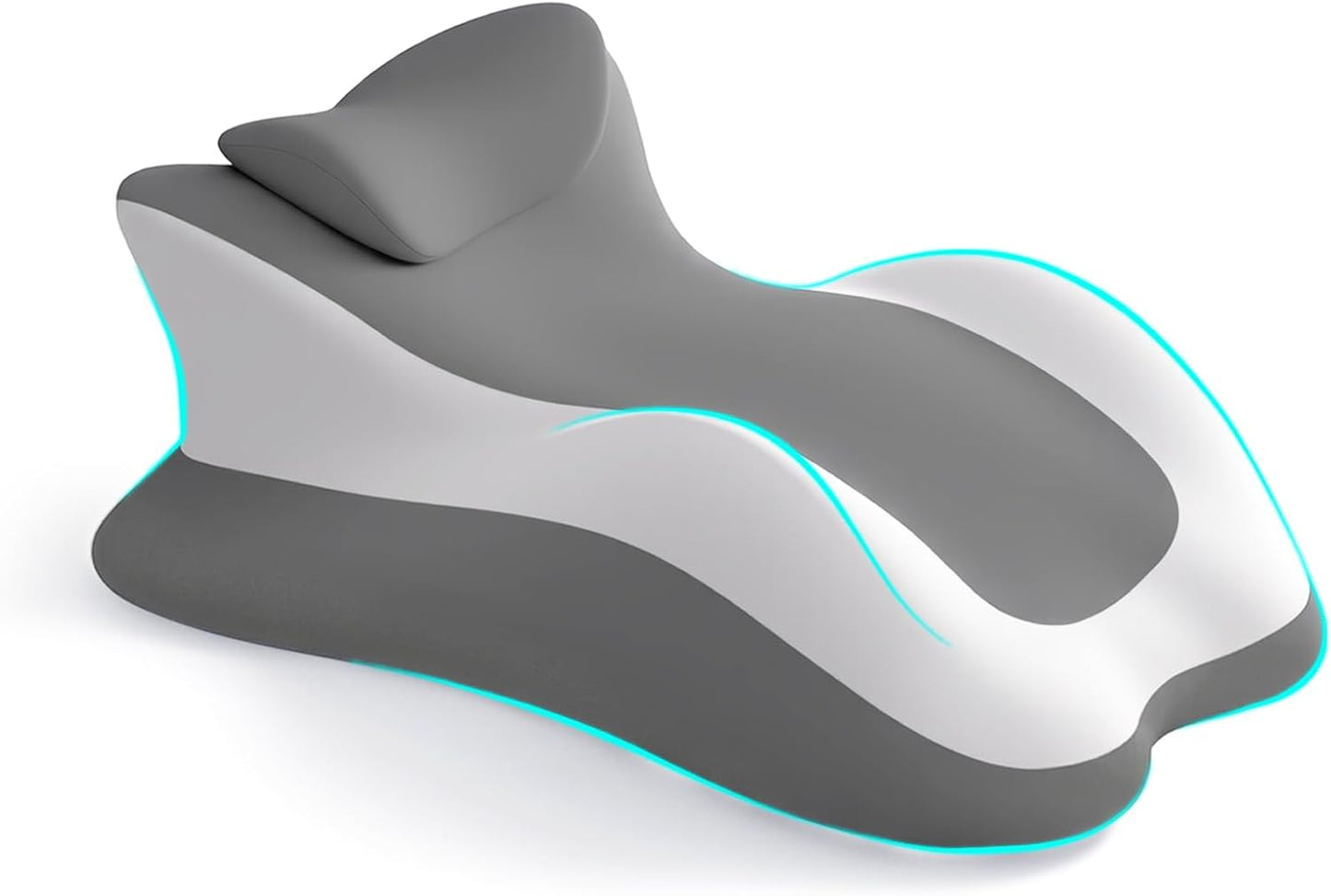 Memory Foam Ergonomic Reading Pillow for Bed, Multi-Position Support Pillow for Reading in Bed, Prone Sleeping, Lumbar & Leg Support, Helps Relieve Back Pain, Acid Reflux, with Removable Cover