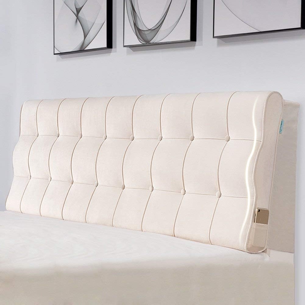 Headboard Bedside Cushion Pads Cloth Art Anti-Collision Head, 3 Colors, 5 Sizes (Color : 2#-No headboard, Size : 120CM)