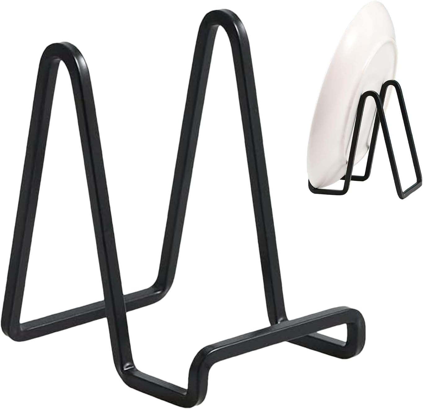 6 Inch Display Easel Stand - Small Metal Holder for Plates Artwork Frames | Tabletop Iron Rack for Books Photos Tiles Decorative Pieces Shelf Counter Home Office Display 57.09x2.95x4.53 in