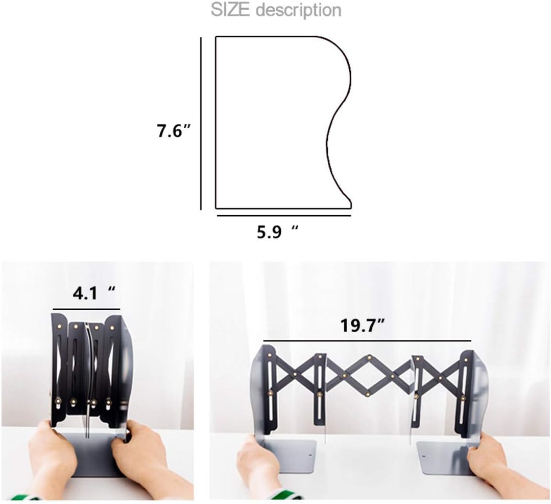 Adjustable Bookend Desktop Bookend Stand Holder Expandable Bookcase
