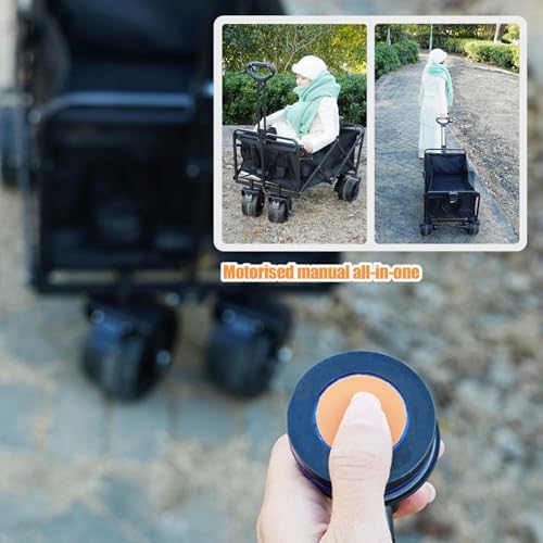 Portable Camping Cart,Electric Camping Festival Trolley Cart with Electric Assistance Folding Garden Wagon 200L/150KG Large Capacity for Camping Outdoor Activities Be