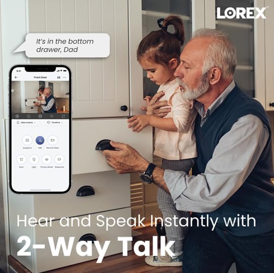 Lorex 2K Indoor WiFi Security Camera | Magnet Base Flexible Placement | Pet Cam, Baby Cam | IR Night Vision | Person Detection | 2 Way Talk | 16GB MicroSD Included | No Monthly Fee