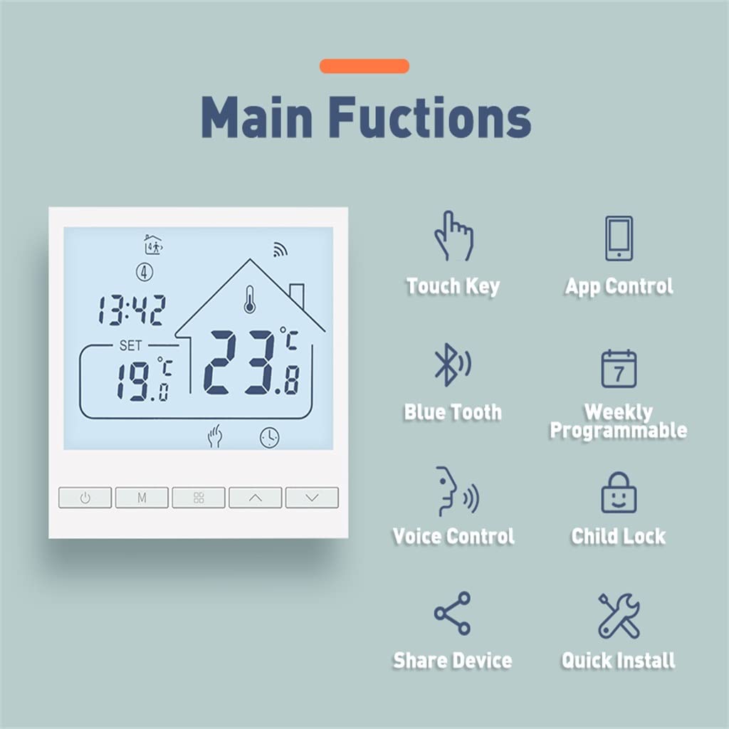 Tuya Smart Home Floor Thermostat Control Warm Underfloor Heating Temperature Regulator 220V
