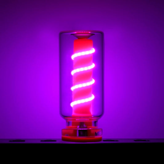 USB Light for Car, Retro Car Interior Lights with USB C Adapter - Vintage Touch-Dimmable LED Ambient Lighting - Mini Decorative Light for Auto, Home and Praty (Clear-Purple)