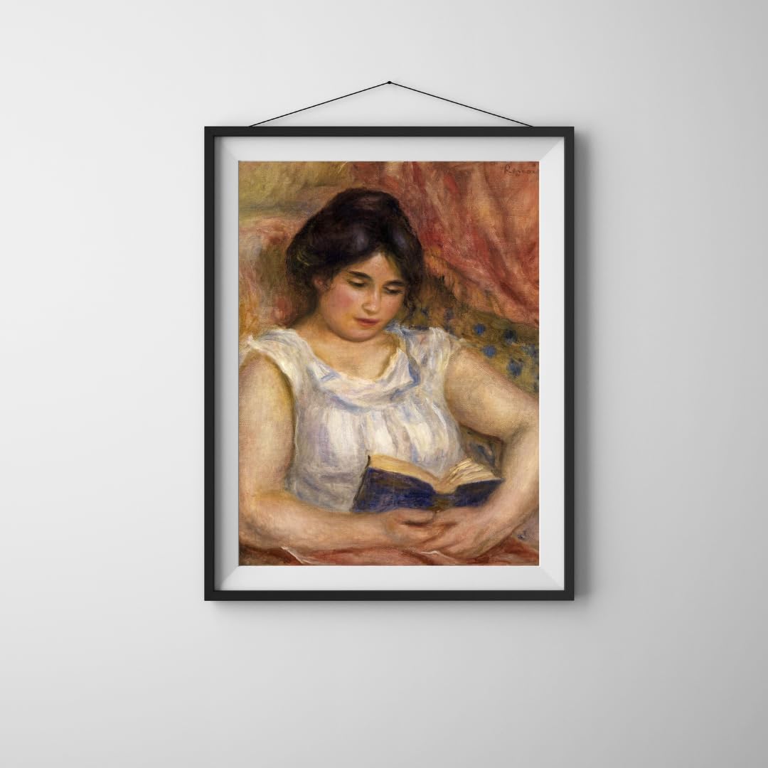 Gabrielle Young Lady Reading a Book Painting by Pierre Auguste Renoir 16"X20" Image Size on Matte Paper Fine Art Print Poster Shipped Rolled-up