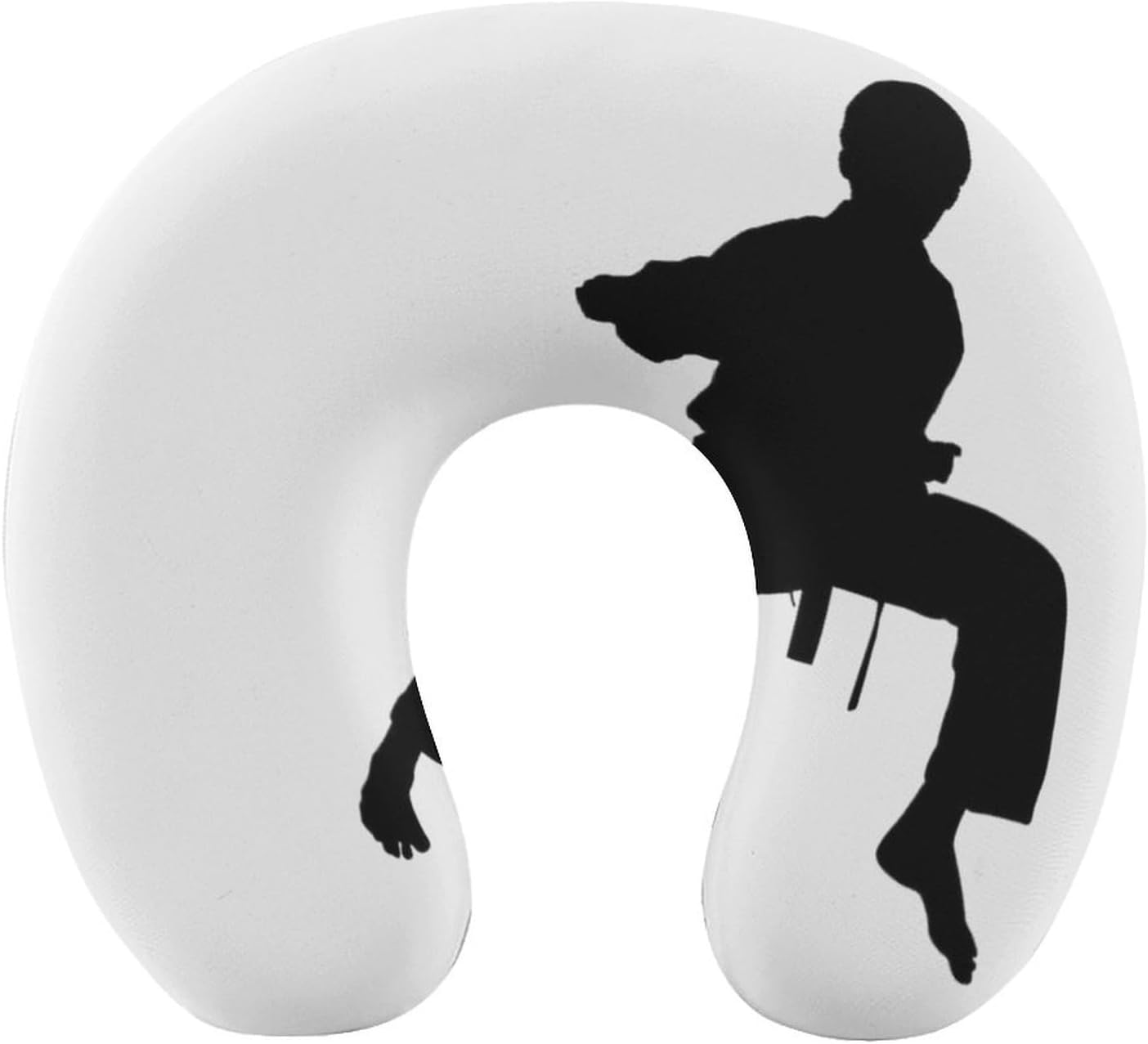 Karate Men Neck Pillow Memory Foam U Shaped Pillows Portable Pillows for Shoulder Travel Head Support Pillow with Concealed Zipper for Airplane Car Home Office