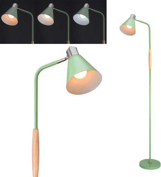 Adjustable Reading Floor Lamp,360°Rotatable Shade,3CCT LED Bulb Include,Green