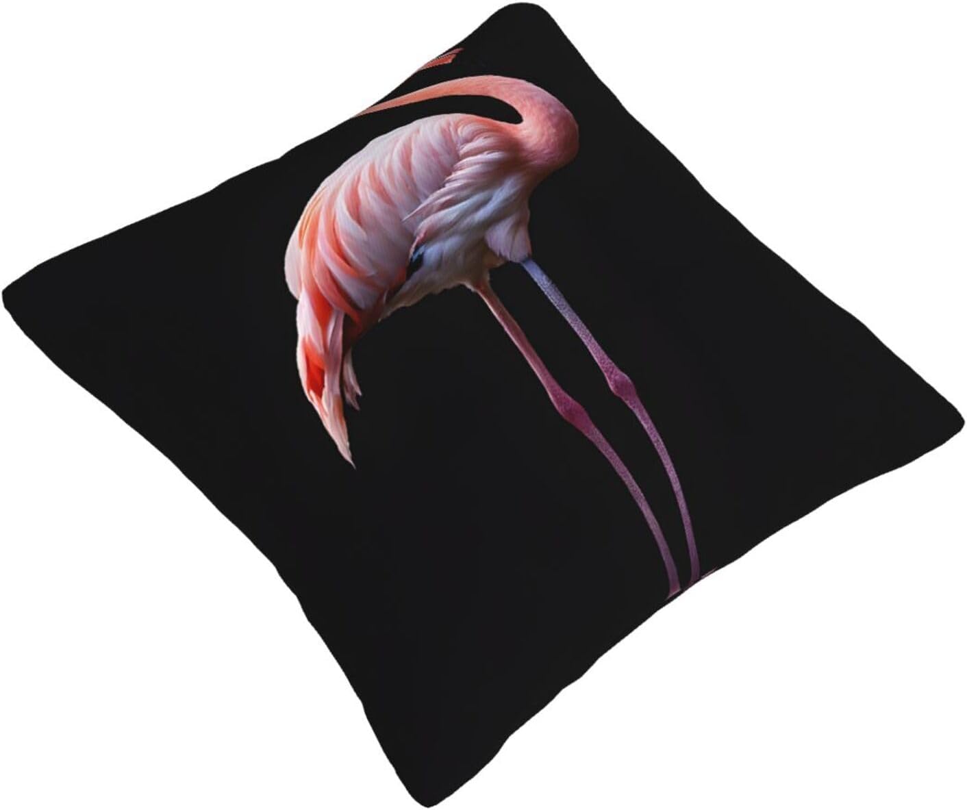 All-Season Square Pillow Covers 18"X18", Abstract Flamingo, Decorative Throw Pillow Covers for Sofa Bed Couch, Hidden Zipper Cushion Cover, Square Lumbar & Accent Pillowcases for Home Decor