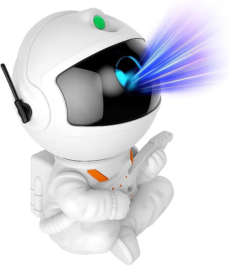 Astronaut Galaxy Star Projector – Nebula Light Projector with Remote Control, 360° Rotating Head Kids Night Light, Gift for Children and Adults-Singing with a Guitar.