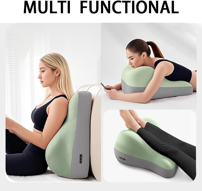 XYHOMECP 7 in 1 Multifunctional Slope Pillow,Butt Cushion for Couples Pregnanly Pillow to Read in Bed Waist Cushion at Home Sitting,with Memory Sponge,Comfortable and Breathable, Green