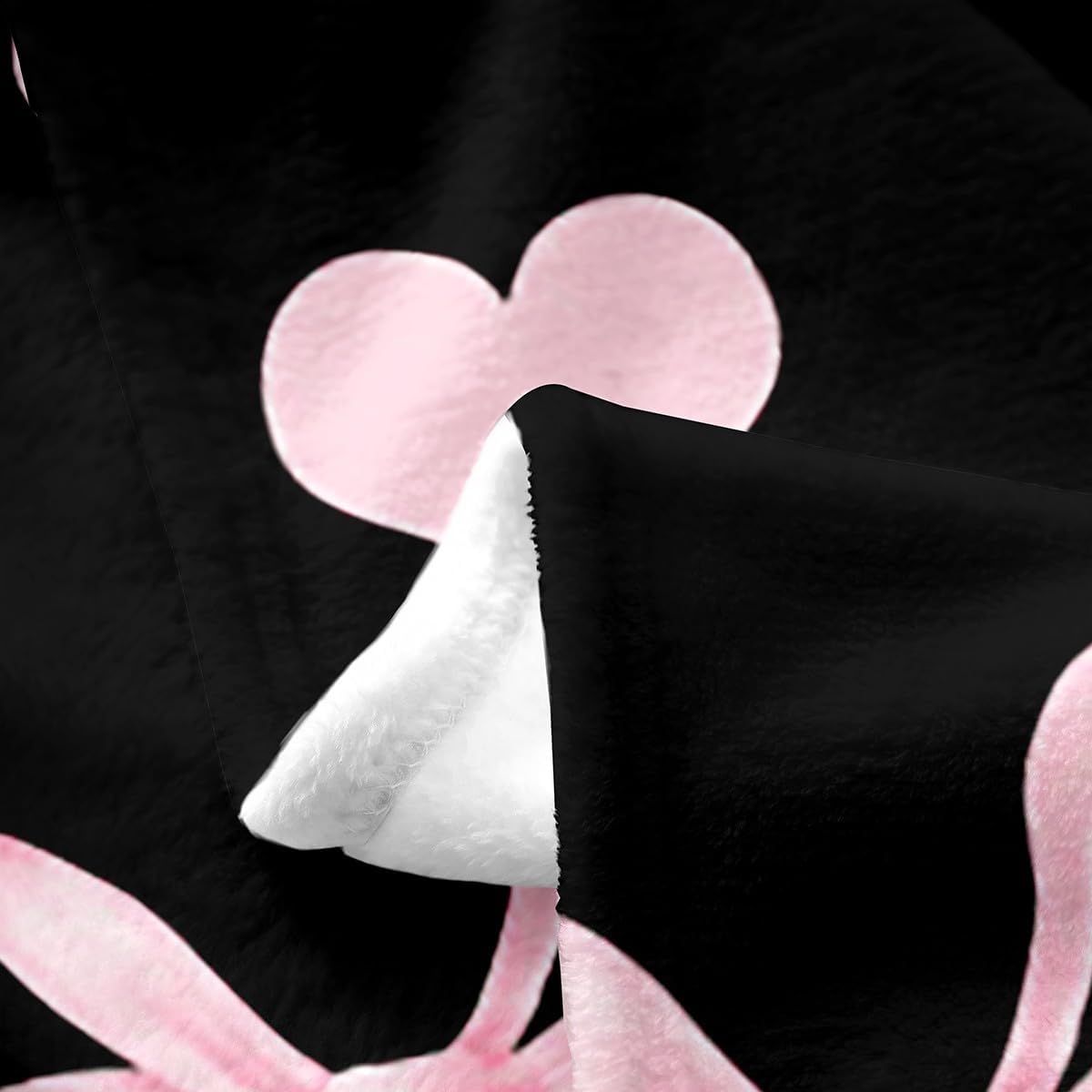 Erosebridal Initial Letter A Flannel Blanket Throw 50x60 Inch for Girls Black Pink Alphabet Fleece Blanket Ombre Ribbon Knot Kawaii Love Hearts Microfiber Bowknot Fuzzy Plush Throw