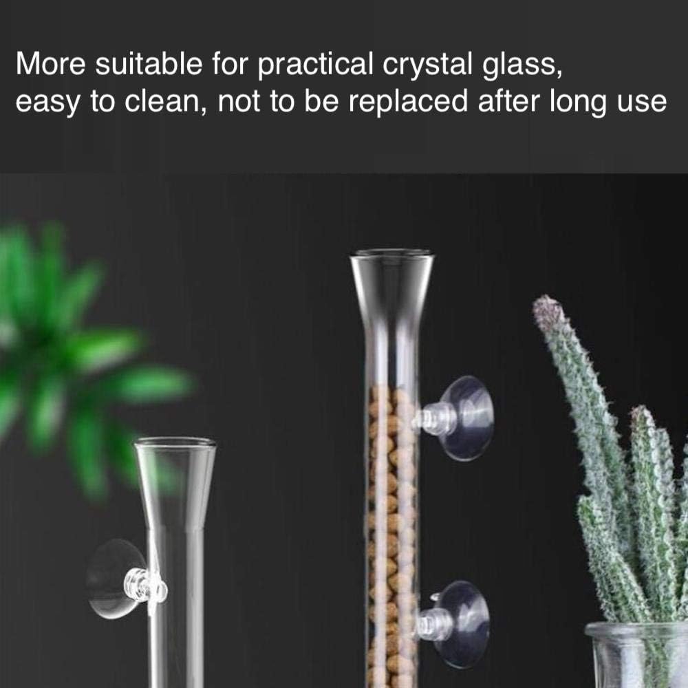 Shrimp Feeding Tube and Dish,Clear Crystal Glass Shrimp Feeder Tube Tray for Fish Tank Aquarium Shrimp (10")