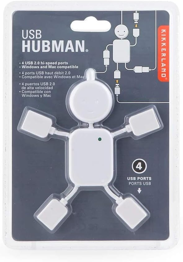 Kikkerland US006 USB Hubman, white