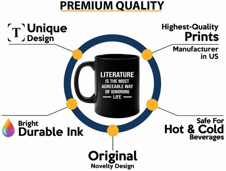 Book Lover Coffee Mug 11oz Black -literature - Book Lovers Gifts Book Reader Gifts Book Club Gifts Book Reading Cup Reading Gifts