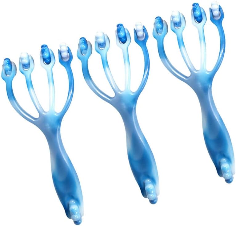 Healifty Handheld Four Claws Roller Massager 7.48 Inch Compact Muscle Massage Tool for Neck Foot Body Head Relief Portable Design