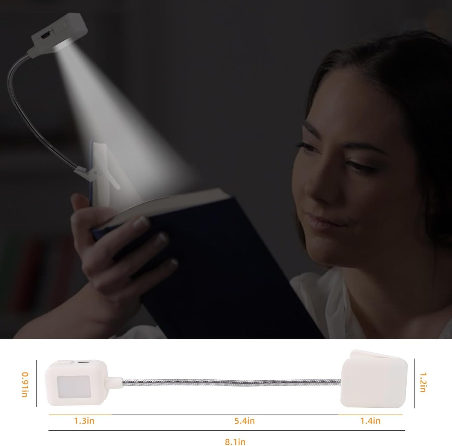 Reading Light Compatible with Kindle,Eye Caring Reading Lint for Kindle,Adjustable Kindle Light Clipped on for Studying or Reading in Bed