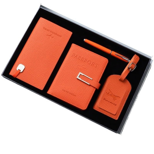OOAYDYWO Notebook Pen Luggage Card Thickened Imitation Magnetic Passport Holder Gift Box