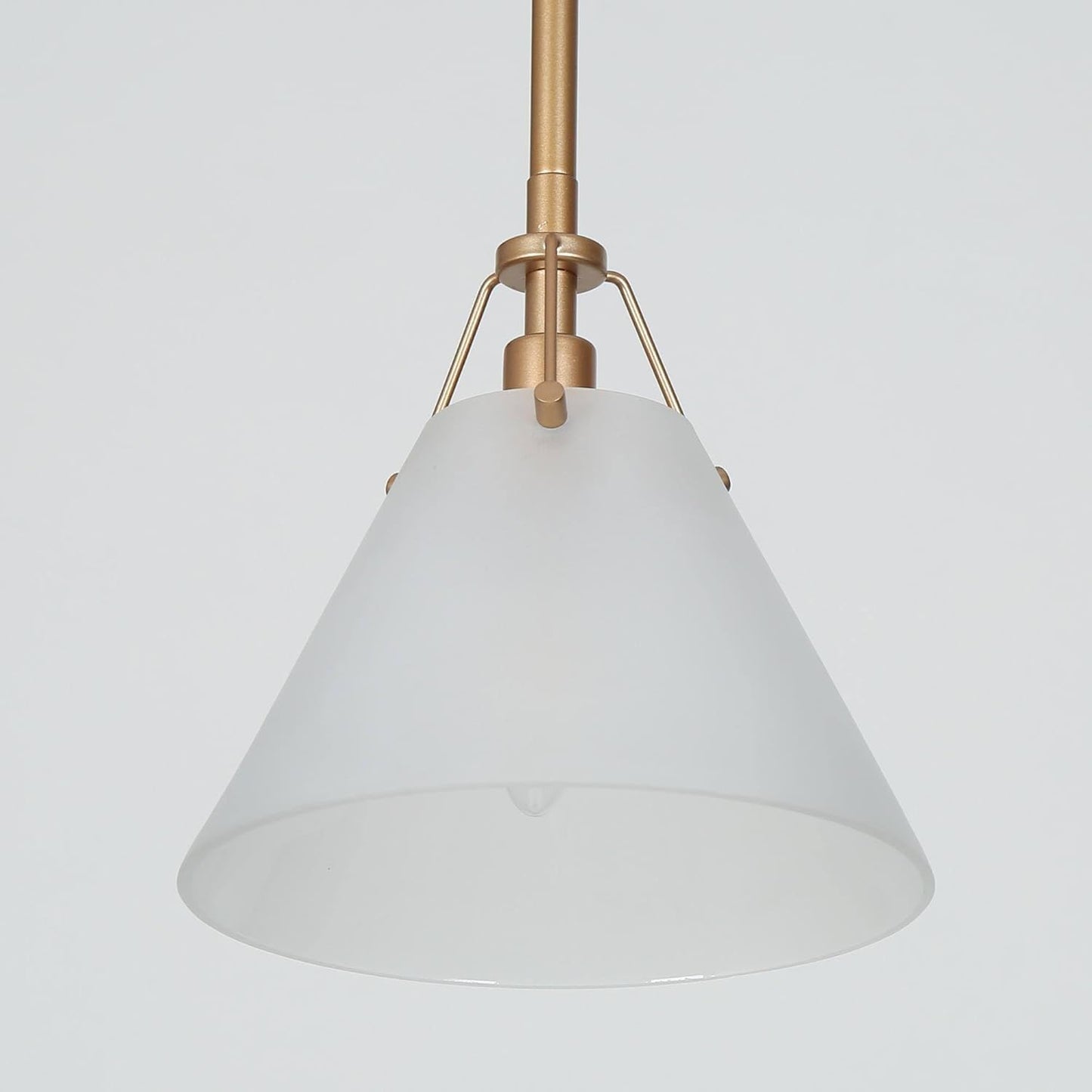Gold Pendant Lights, 1-Light Modern Pendant Lighting for Kitchen, Frosted Glass Kitchen Island Pendant Light for Dining Room, Bedroom, Foyer, Hallway