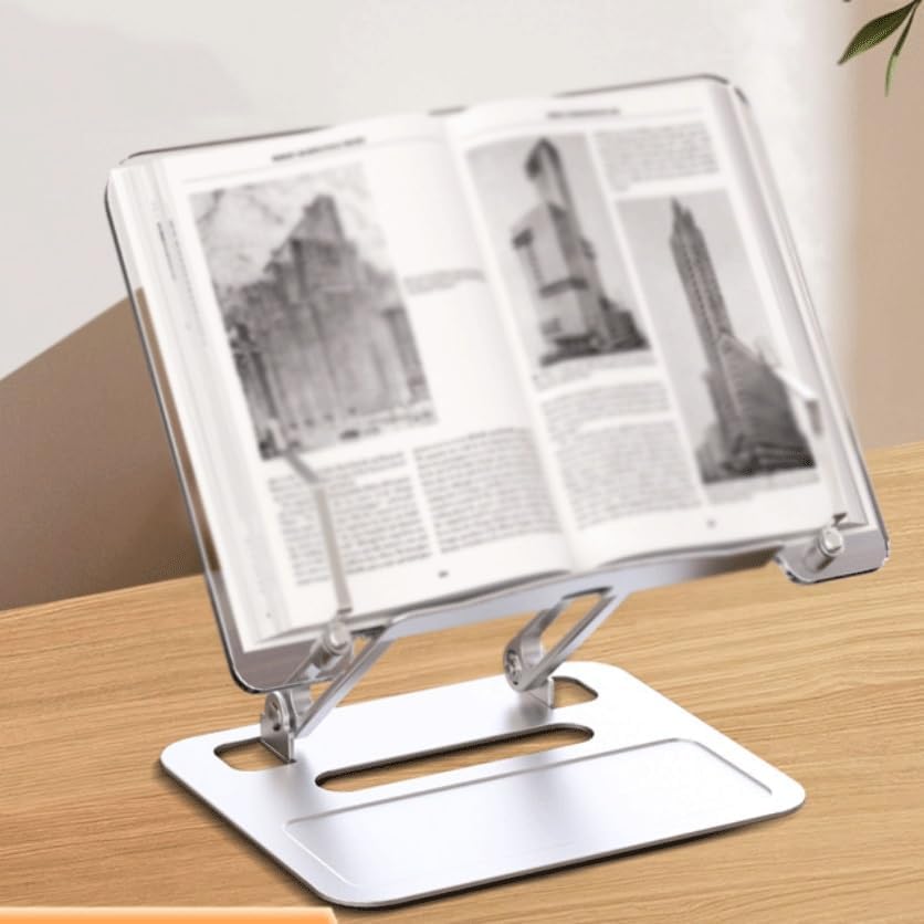 Aluminum Alloy Reading Stand, Notebook Universal Lifting Desktop, Acrylic Transparent