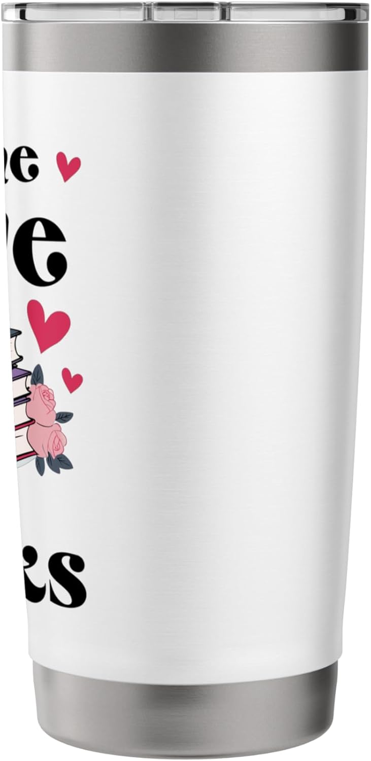For the Love of Books are My Valentine I Love Book Reading Stainless Steel Insulated Tumbler