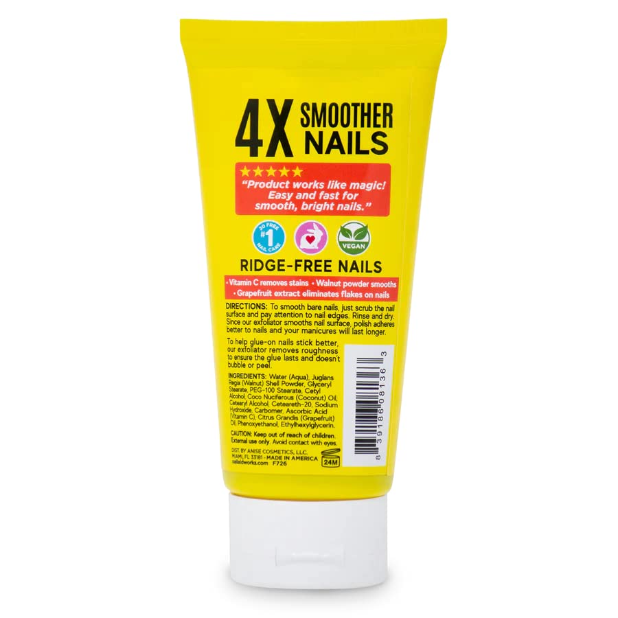 Nail-Aid - Vitamin C + Pink Grapefruit Extract - 3-In-1 Nail + Cuticle Buffing Exfoliator