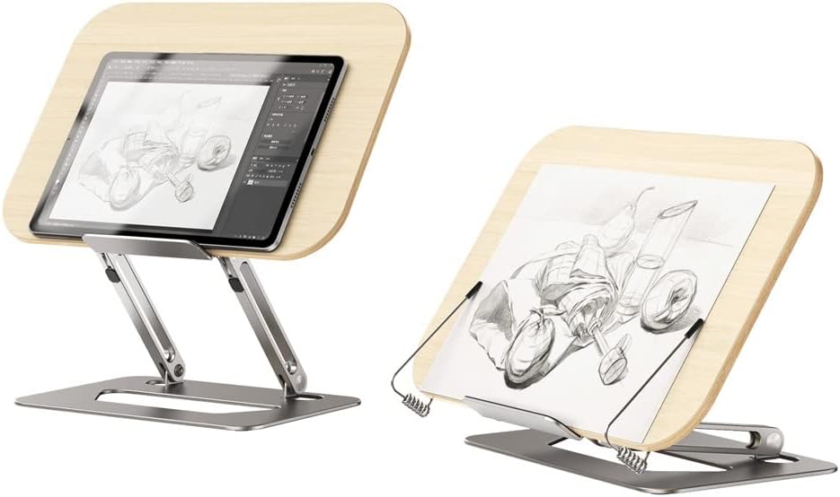 Wooden Reading Book Stand Multi-Functional Lazy Bookshelf Student Adjustable Tablet Laptop